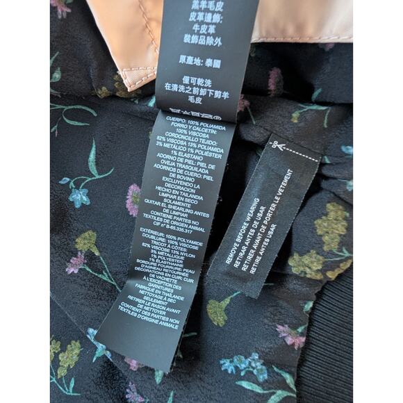 NWD Coach 1941 Women's Satin Cropped Bomber Jacket Size 2 Beige #2G413 - Picture 11 of 12